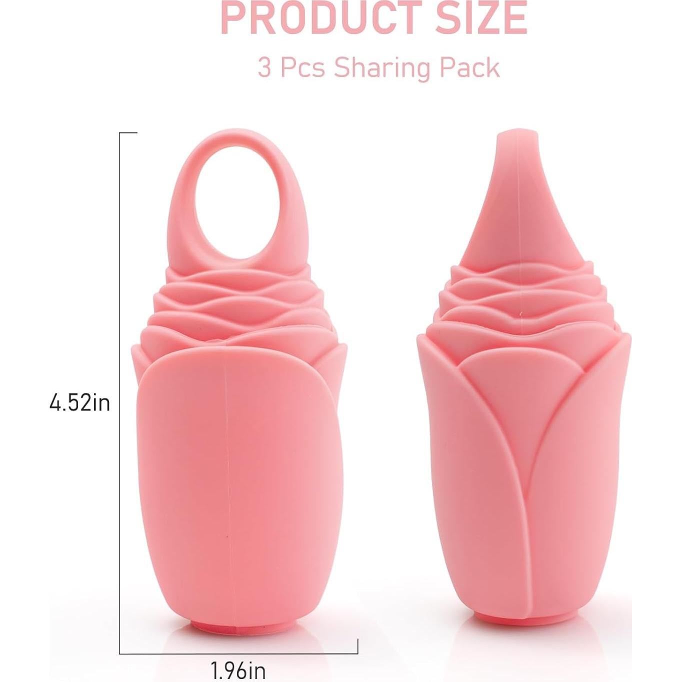 Molde de Silicona para Hielo Facial Mabnuby 3 Pcs Rosa