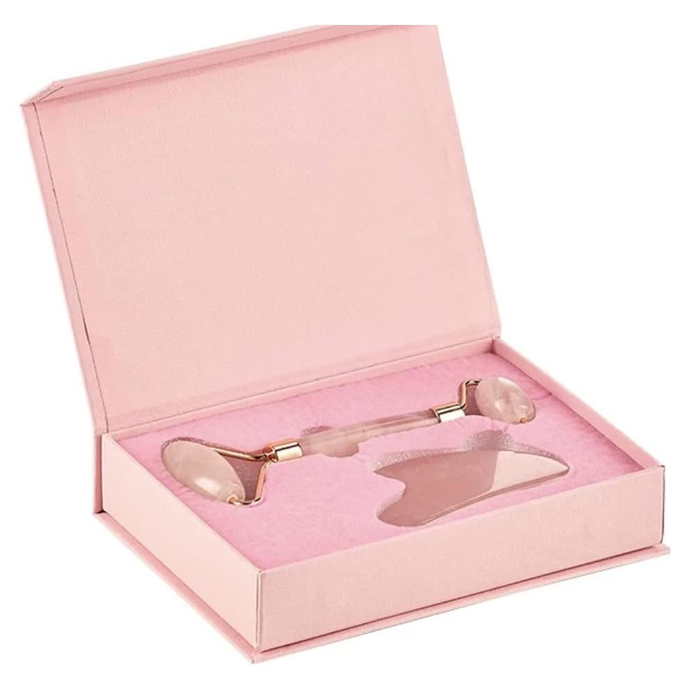 Rodillo Facial Jade Gua Sha June Berry - Cuarzo Rosa