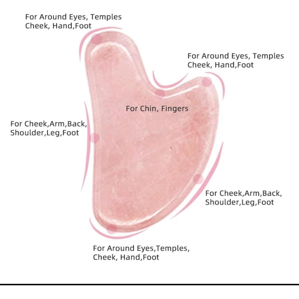 Rodillo Facial Jade Gua Sha June Berry - Cuarzo Rosa