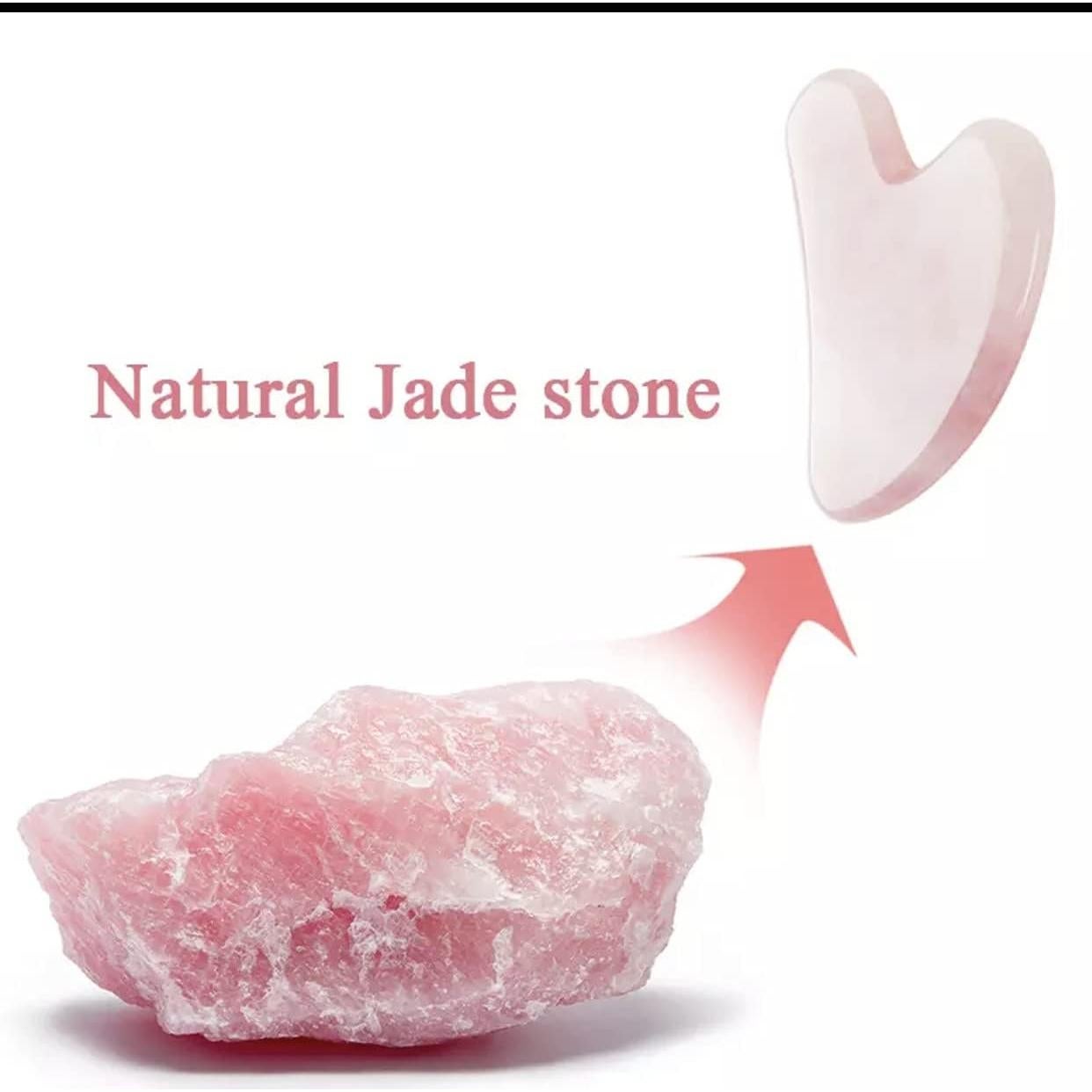 Rodillo Facial Jade Gua Sha June Berry - Cuarzo Rosa