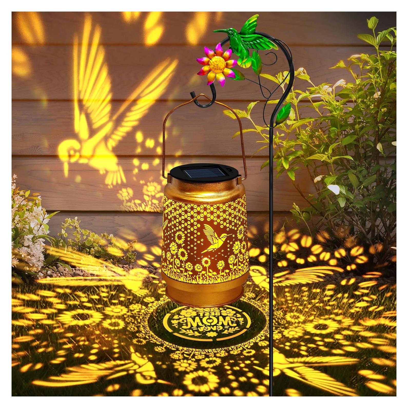 Faroles Solares EDOF Colibrí y Girasol para Jardín 12.7cm