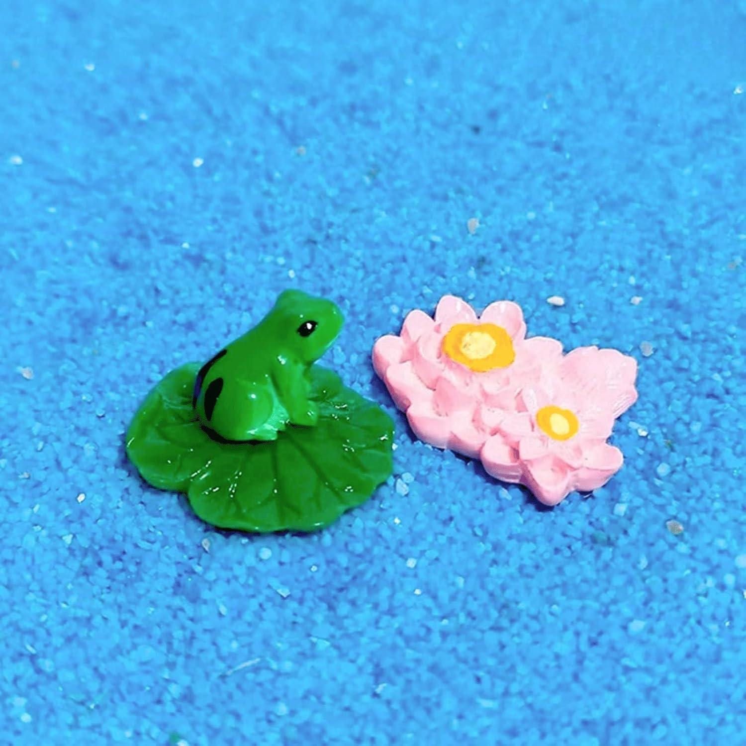 30 Piezas Miniaturas de Loto y Koi de Resina para Jardín