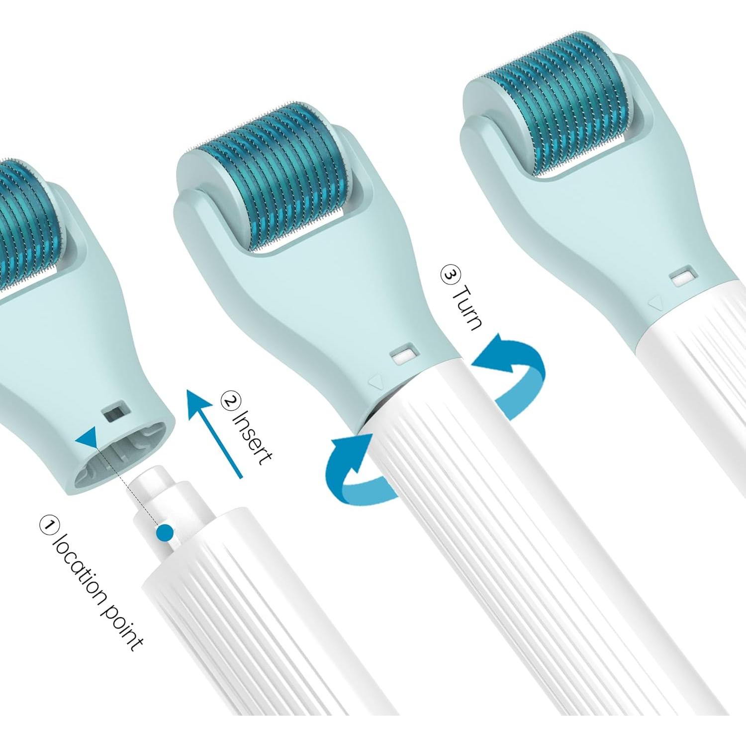 Kit Derma Roller GDBANLIMI 10 en 1 con 9 Cabezas