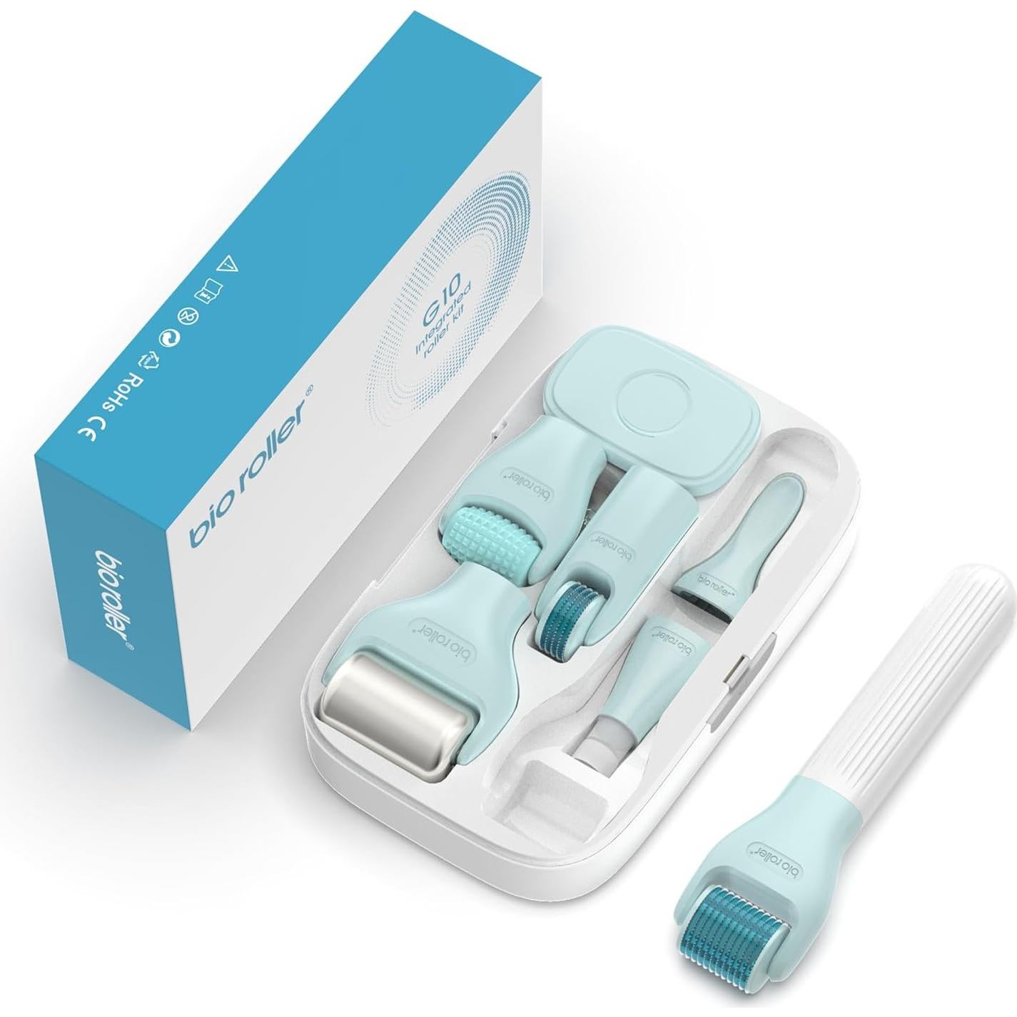 Kit Derma Roller GDBANLIMI 10 en 1 con 9 Cabezas