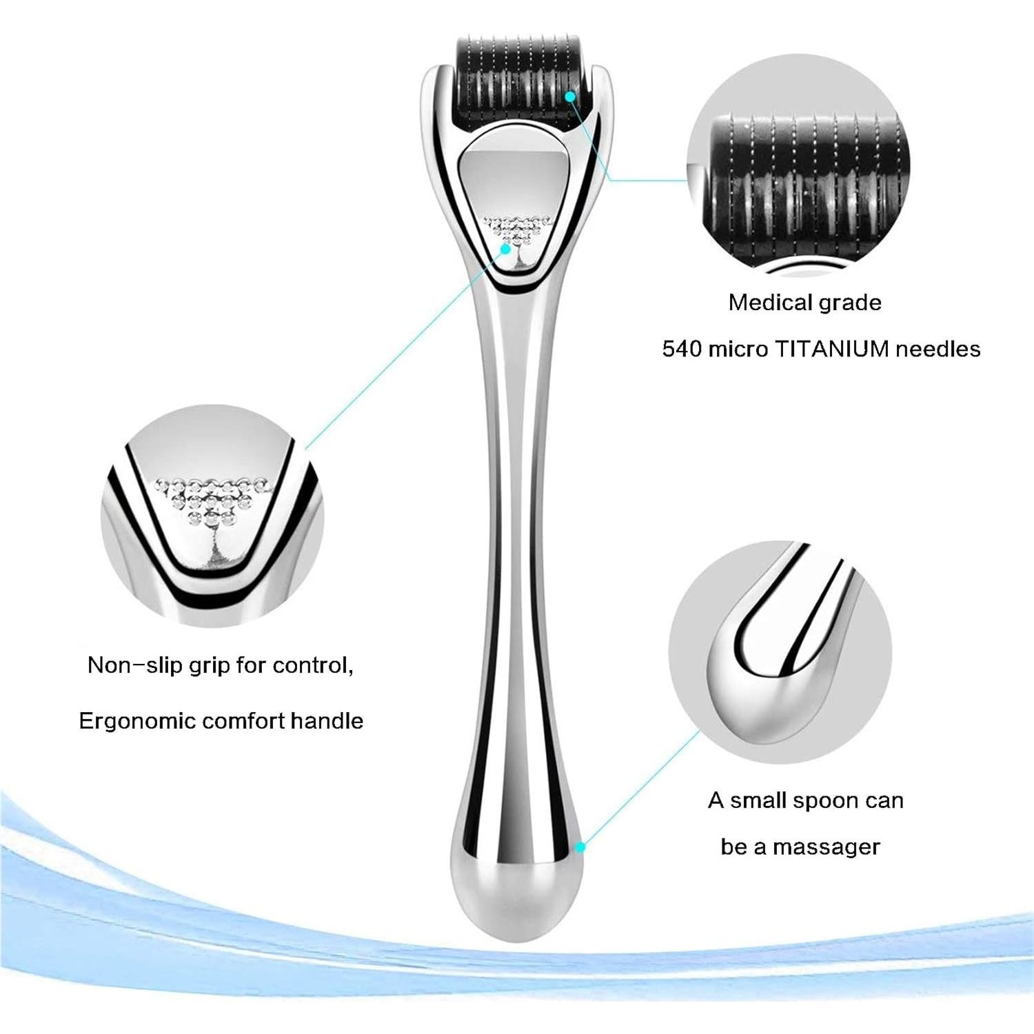 Rodillo Derma Microneedling Diougens Lee 540 Agujas Titanio