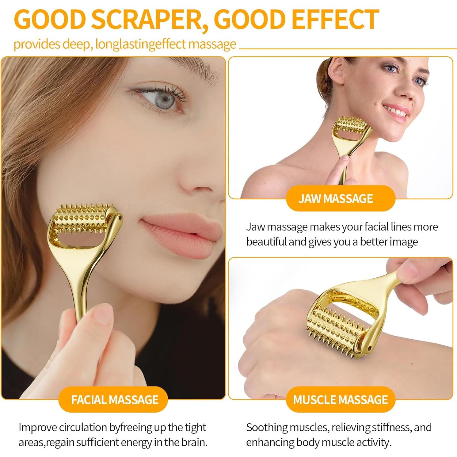 Rodillo de Acupuntura Running Man MRGL-04 Oro - Masaje Facial