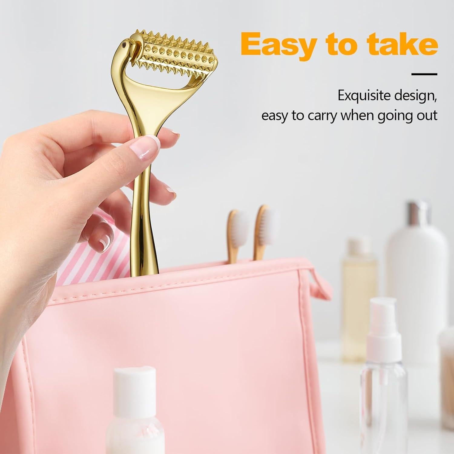 Rodillo de Acupuntura Running Man MRGL-04 Oro - Masaje Facial