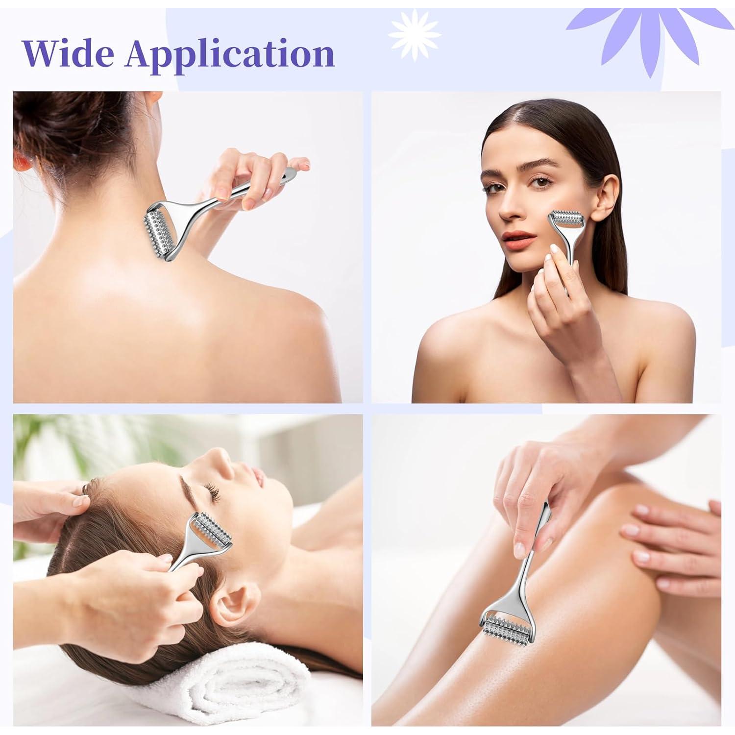 Rodillo de Masaje Varku Acupresión Facial 100 Puntos Gatillo