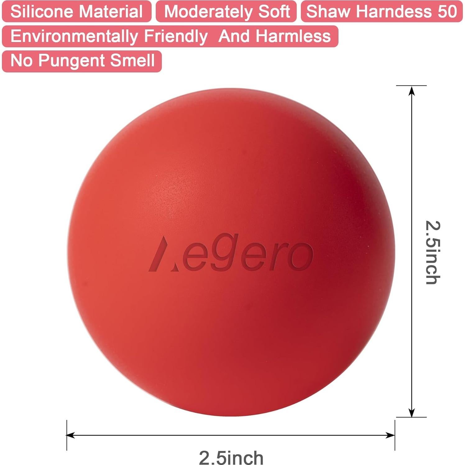Pelotas de Masaje Aegero 6,35 cm 2Pack Azul y Púrpura