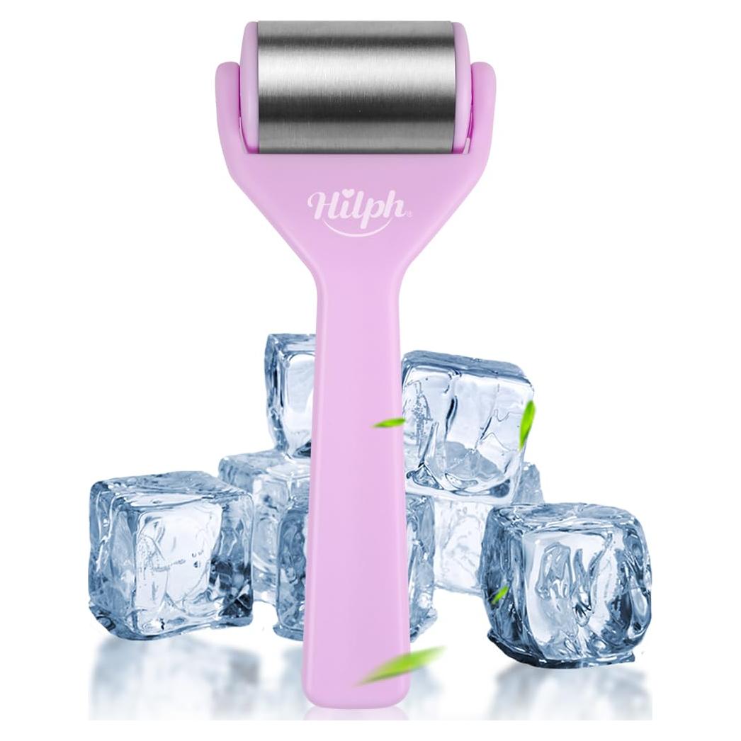 Rodillo de Hielo Hilph Facial Acero Inoxidable 16 cm Púrpura