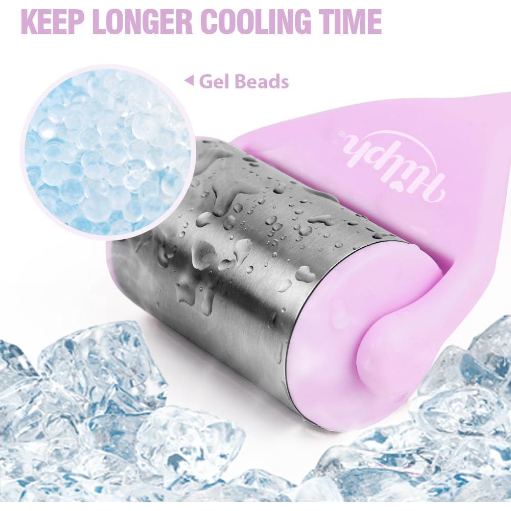 Rodillo de Hielo Hilph Facial Acero Inoxidable 16 cm Púrpura