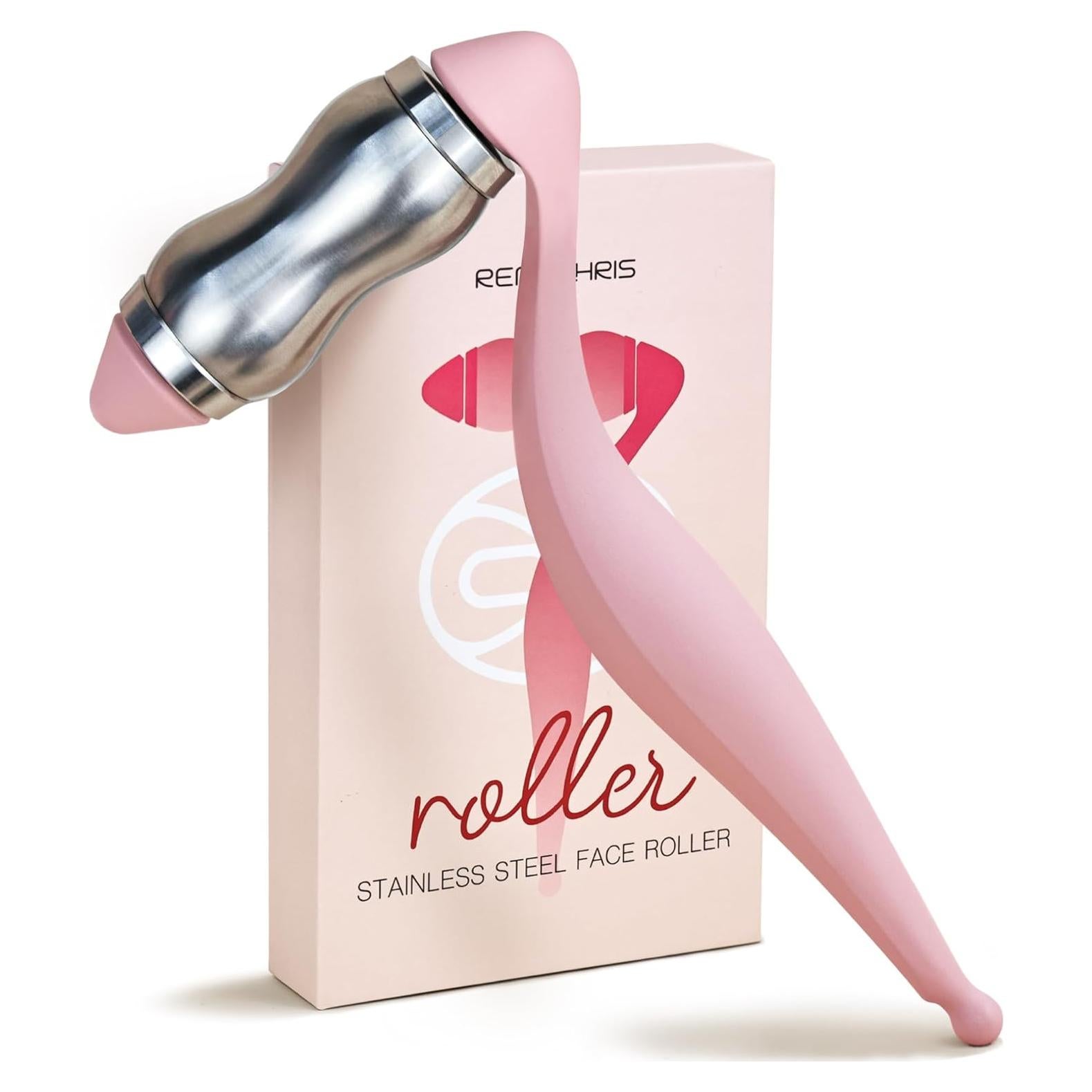 Rodillo Facial Rena Chris Acero Inoxidable - Masajeador Antihinchazón