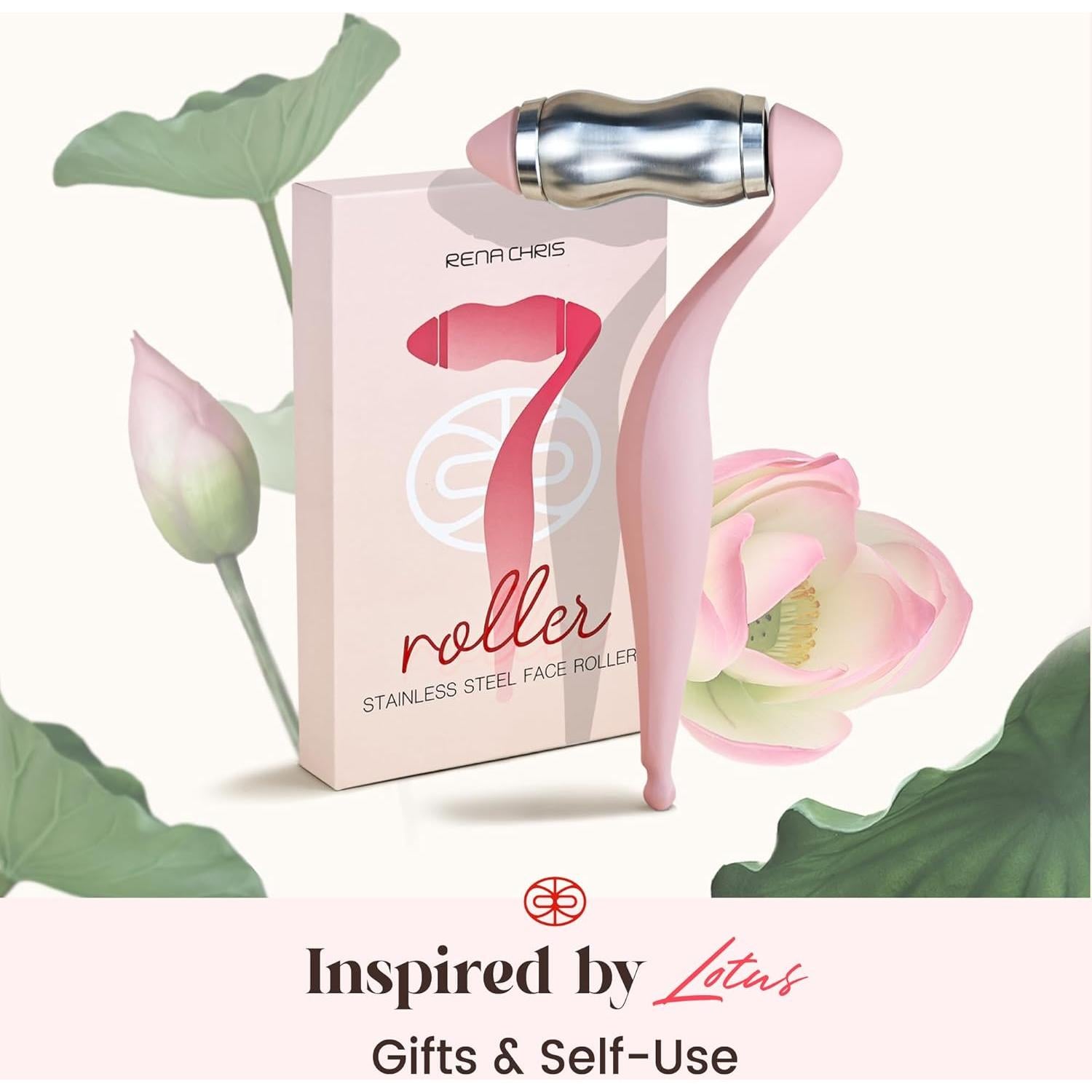 Rodillo Facial Rena Chris Acero Inoxidable - Masajeador Antihinchazón