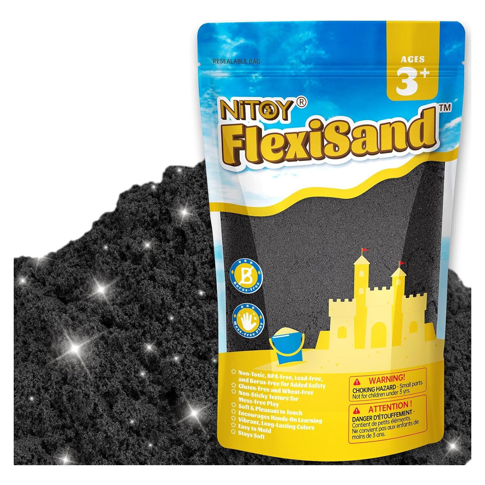 Arena Moldeable NiToy 1kg Negra - Diversión Sensorial para Niños