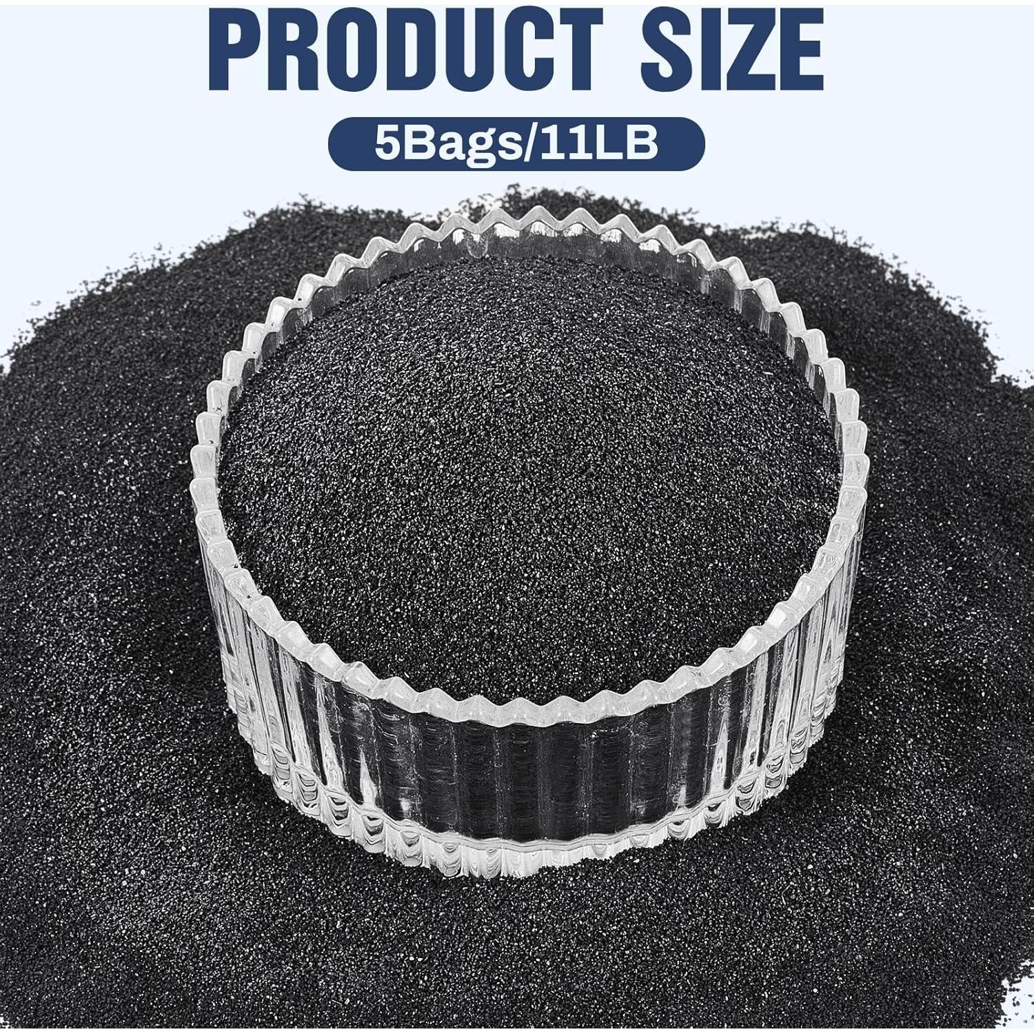 Relleno de Arena de Sílice Negra Sasylvia 5 Paquetes 5 kg