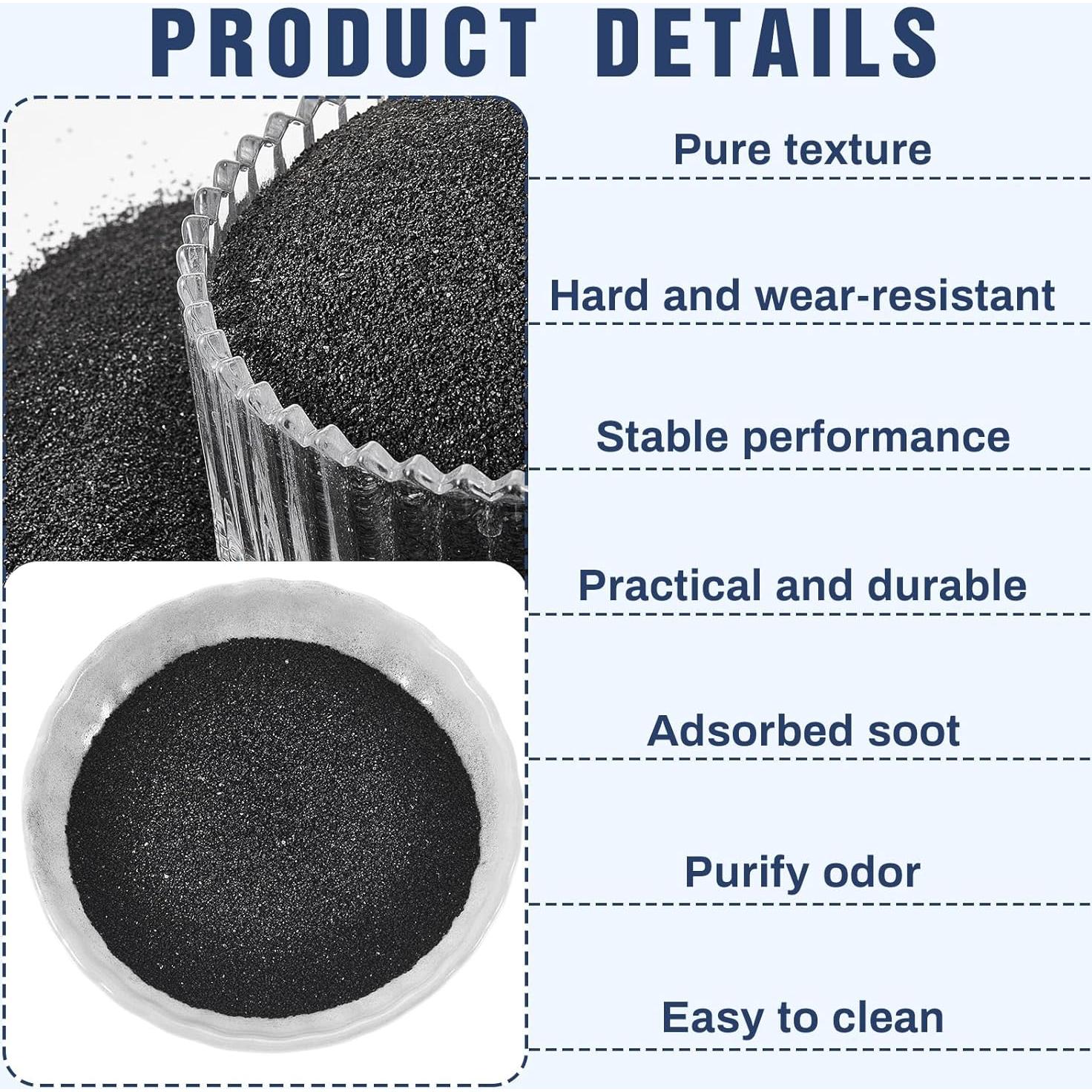 Relleno de Arena de Sílice Negra Sasylvia 5 Paquetes 5 kg