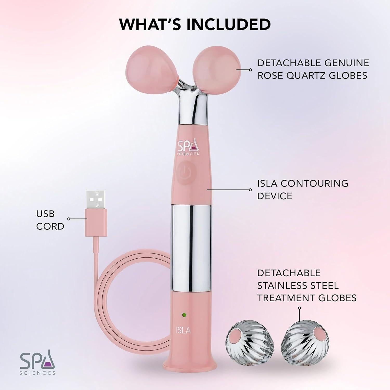 Rodillo de Contorno de Hielo y Calor Spa Sciences ISLA - Cuarzo Rosa
