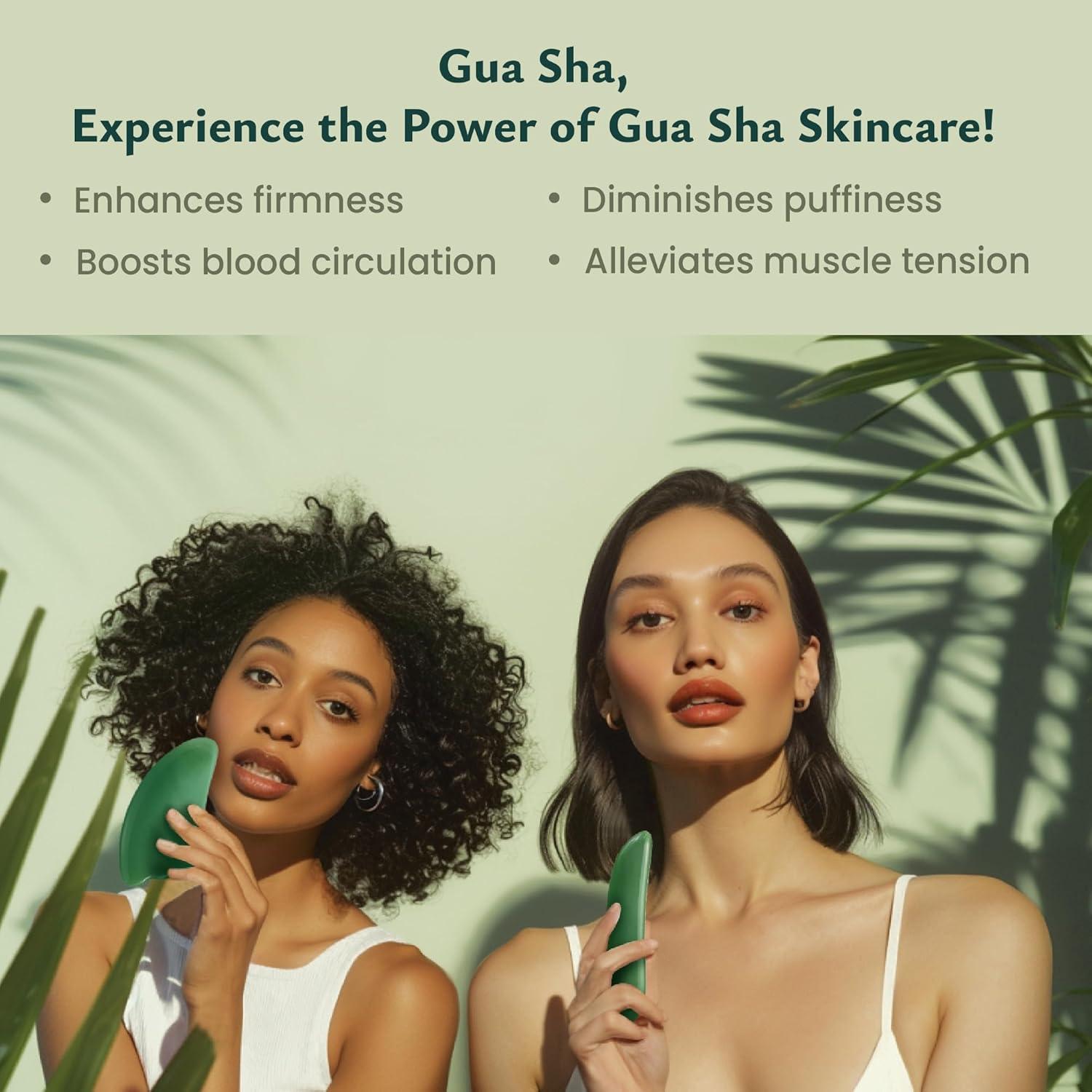 Herramienta de Masaje Gua Sha Rena Chris 4 Pcs Verde