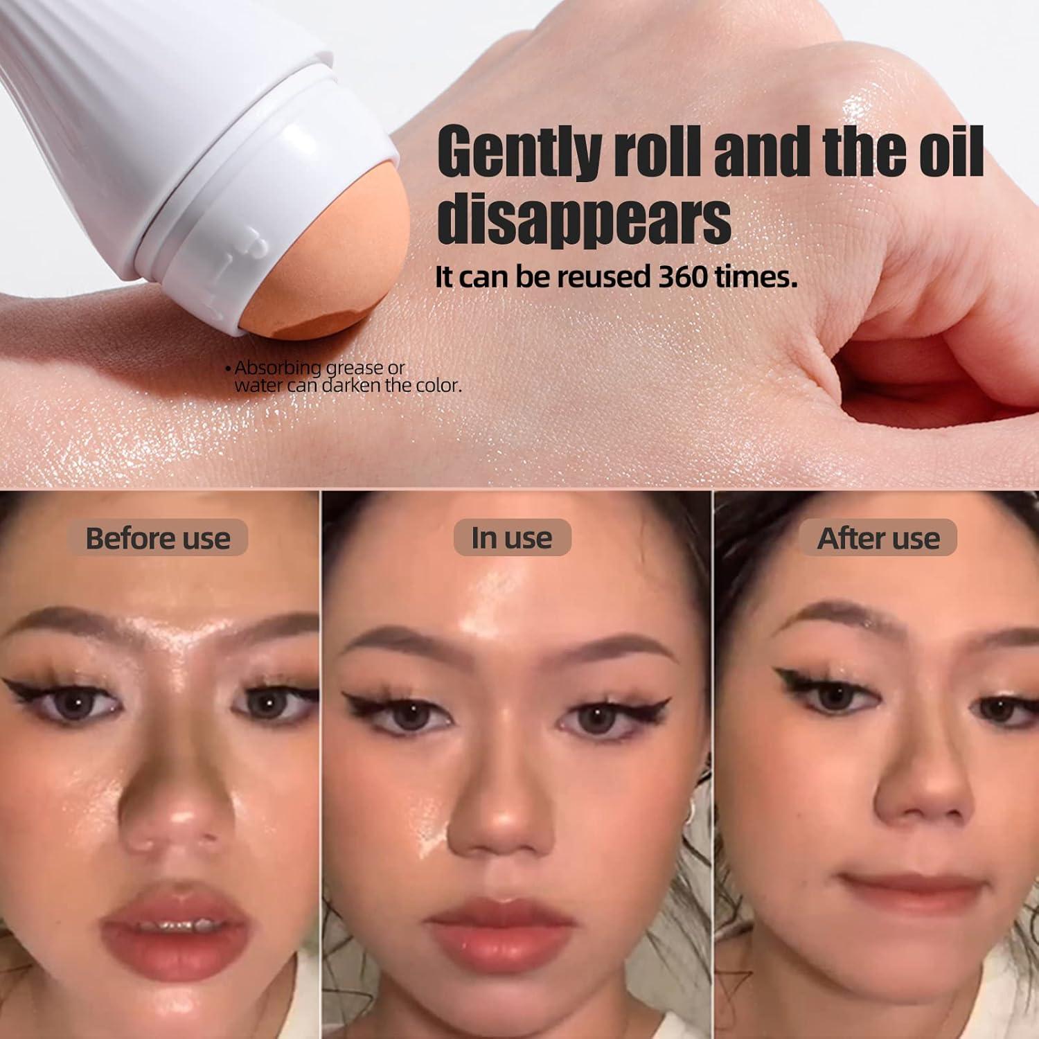 Rodillo Facial Reutilizable JPNK con Piedra Volcánica 2PCS