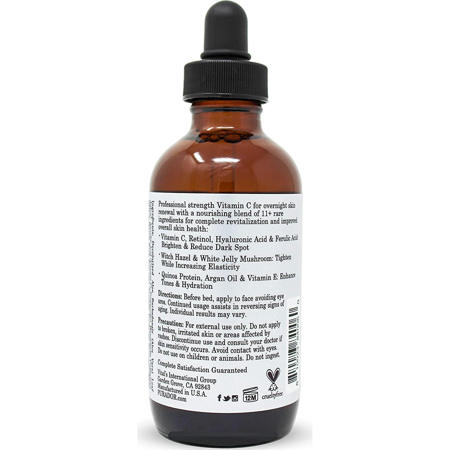 Suero de Vitamina C 25% PURA D'OR + Rodillo Derma 0.25mm