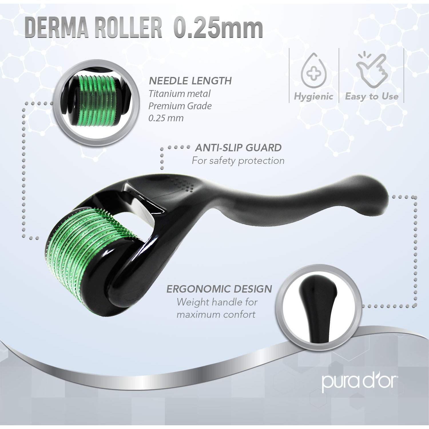 Suero de Vitamina C 25% PURA D'OR + Rodillo Derma 0.25mm