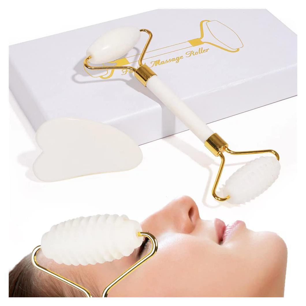 Rodillo de Jade Shenghang Facial y Gua Sha 14.3x6.3cm