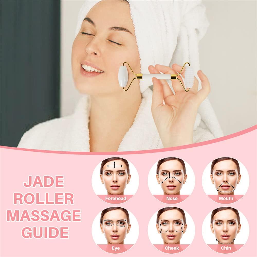 Rodillo de Jade Shenghang Facial y Gua Sha 14.3x6.3cm