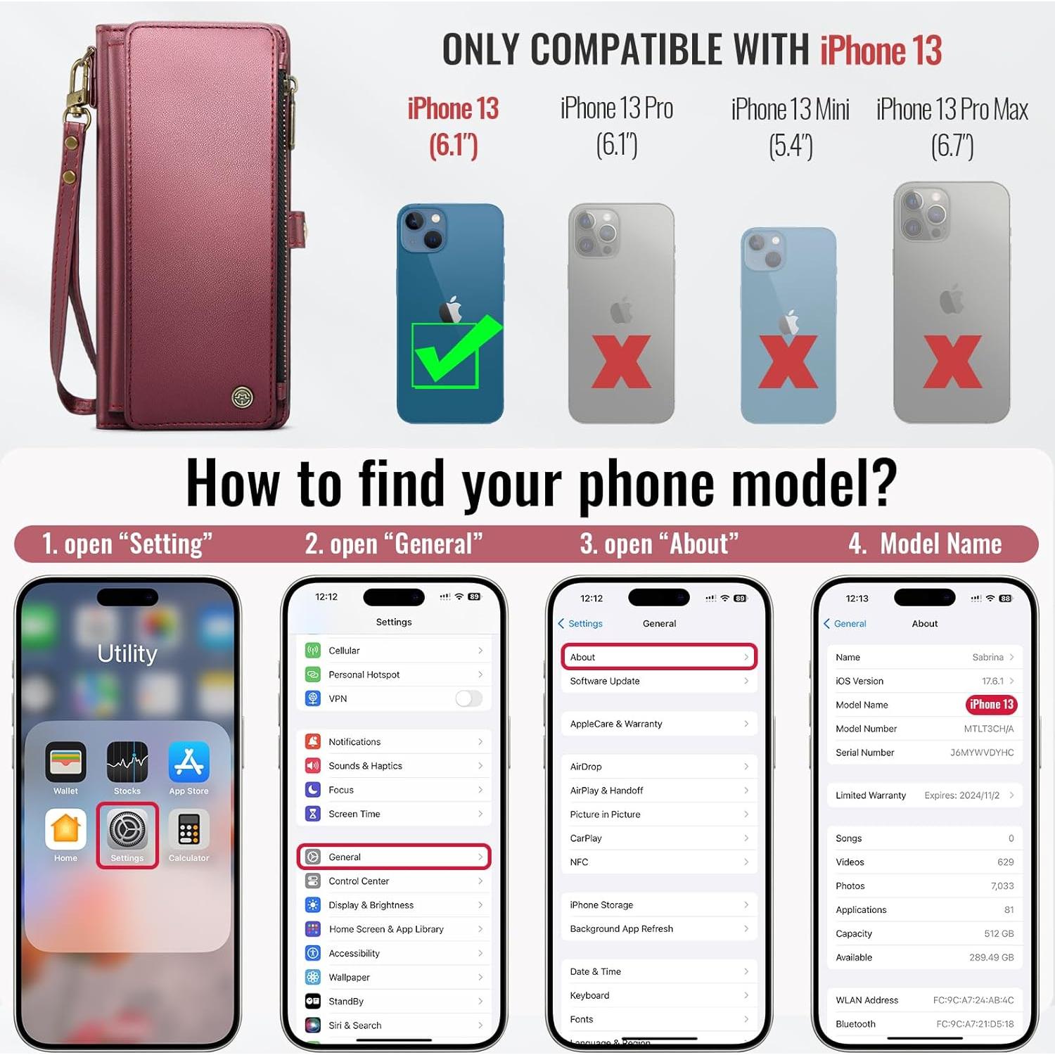 Funda Cartera Defencase para iPhone 13 con Bloqueo RFID