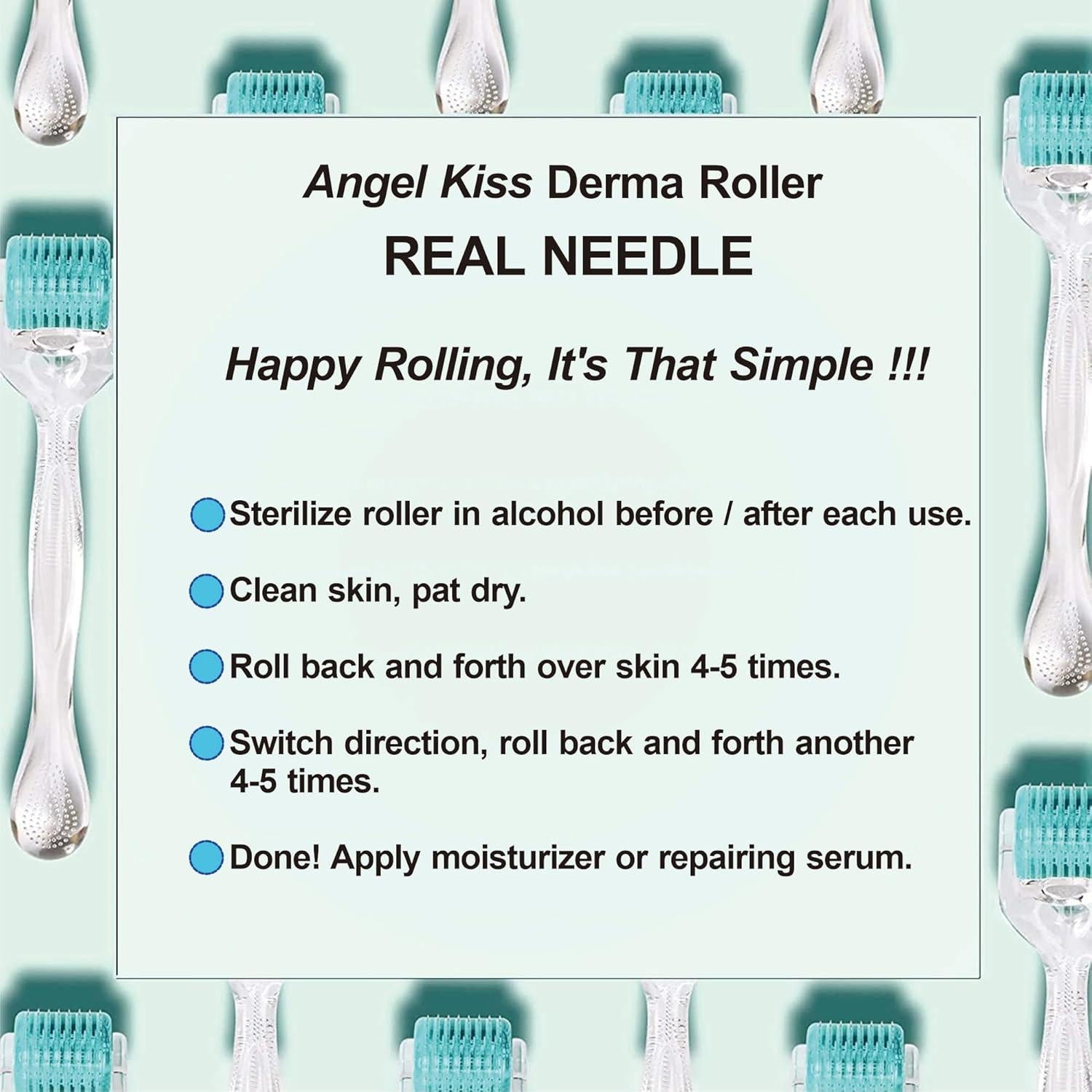 Derma Roller Angel Kiss 0.30mm 192 Agujas Acero Inoxidable