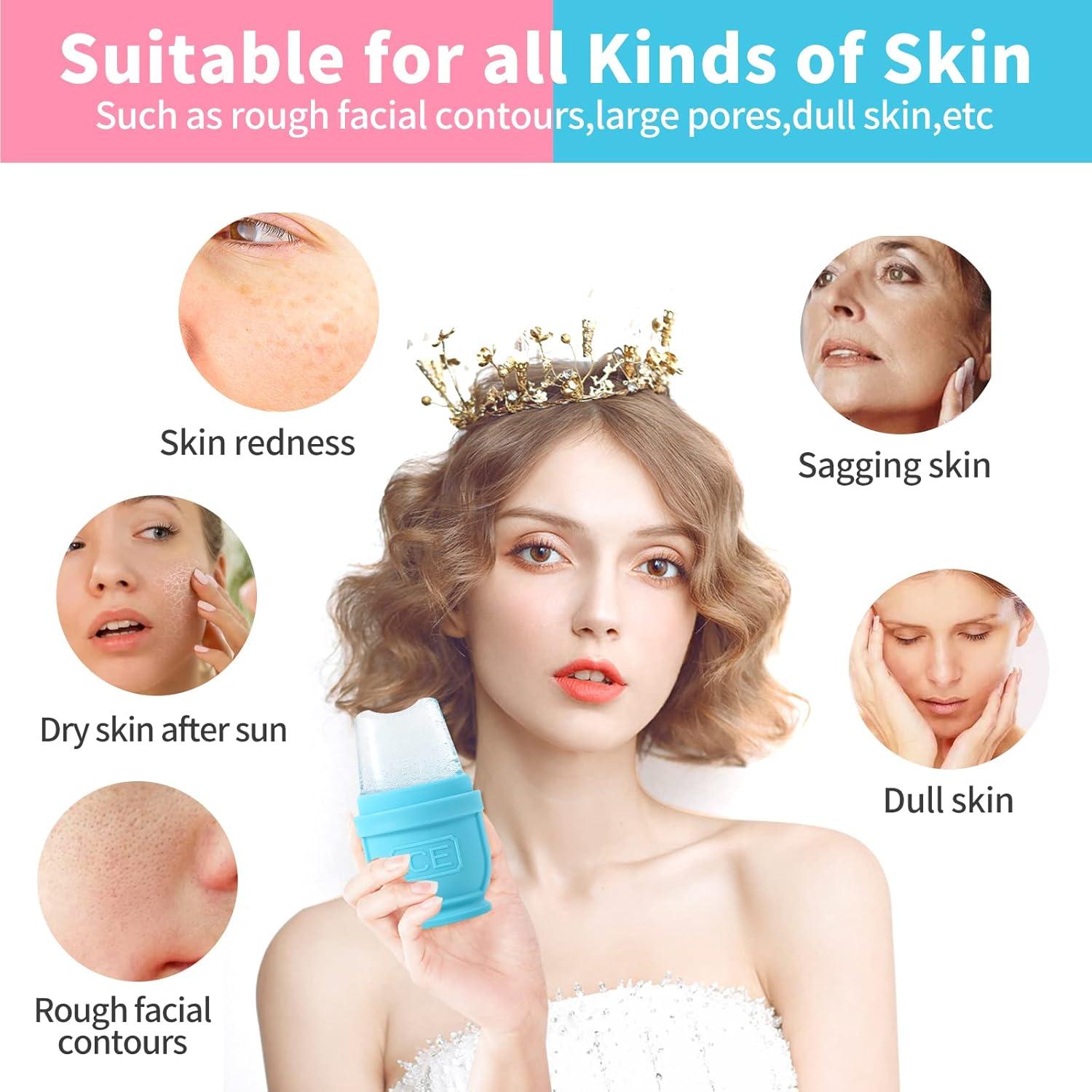 Rodillo de Hielo Facial y Corporal BFASU - 2 Piezas Silicona