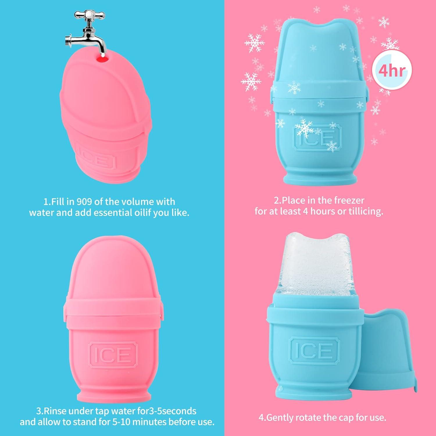 Rodillo de Hielo Facial y Corporal BFASU - 2 Piezas Silicona