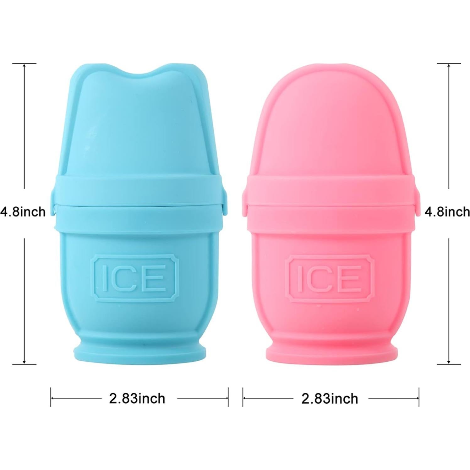 Rodillo de Hielo Facial y Corporal BFASU - 2 Piezas Silicona