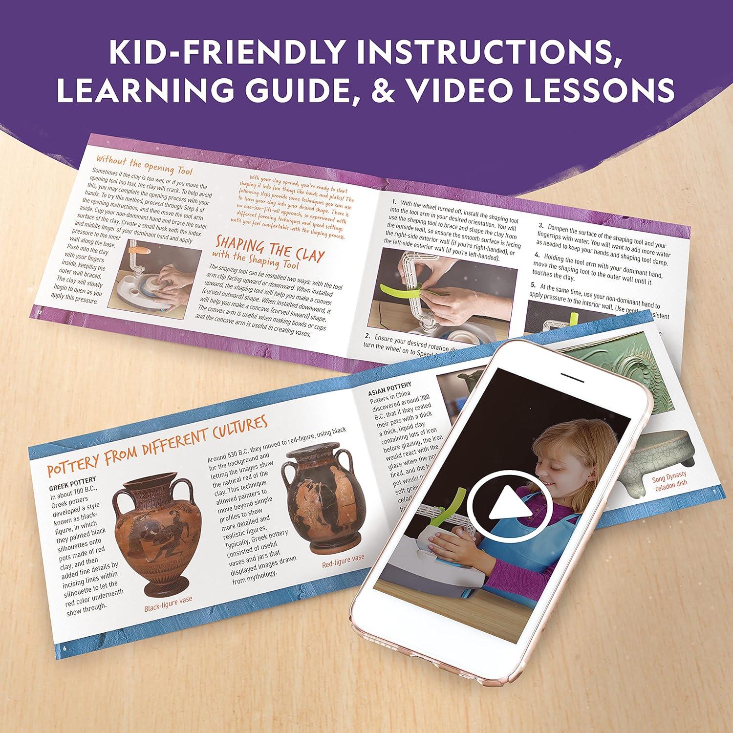 Rueda de Alfarería Blue Marble para Niños - Kit Completo