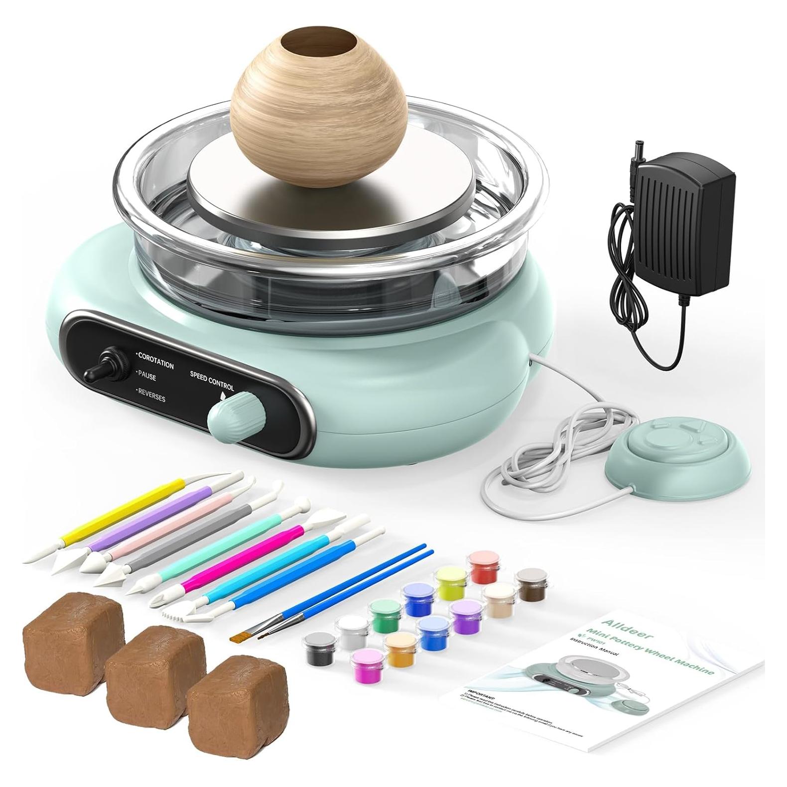Kit de Alfarería Alldeer Mini - Rueda Eléctrica 11.94 cm