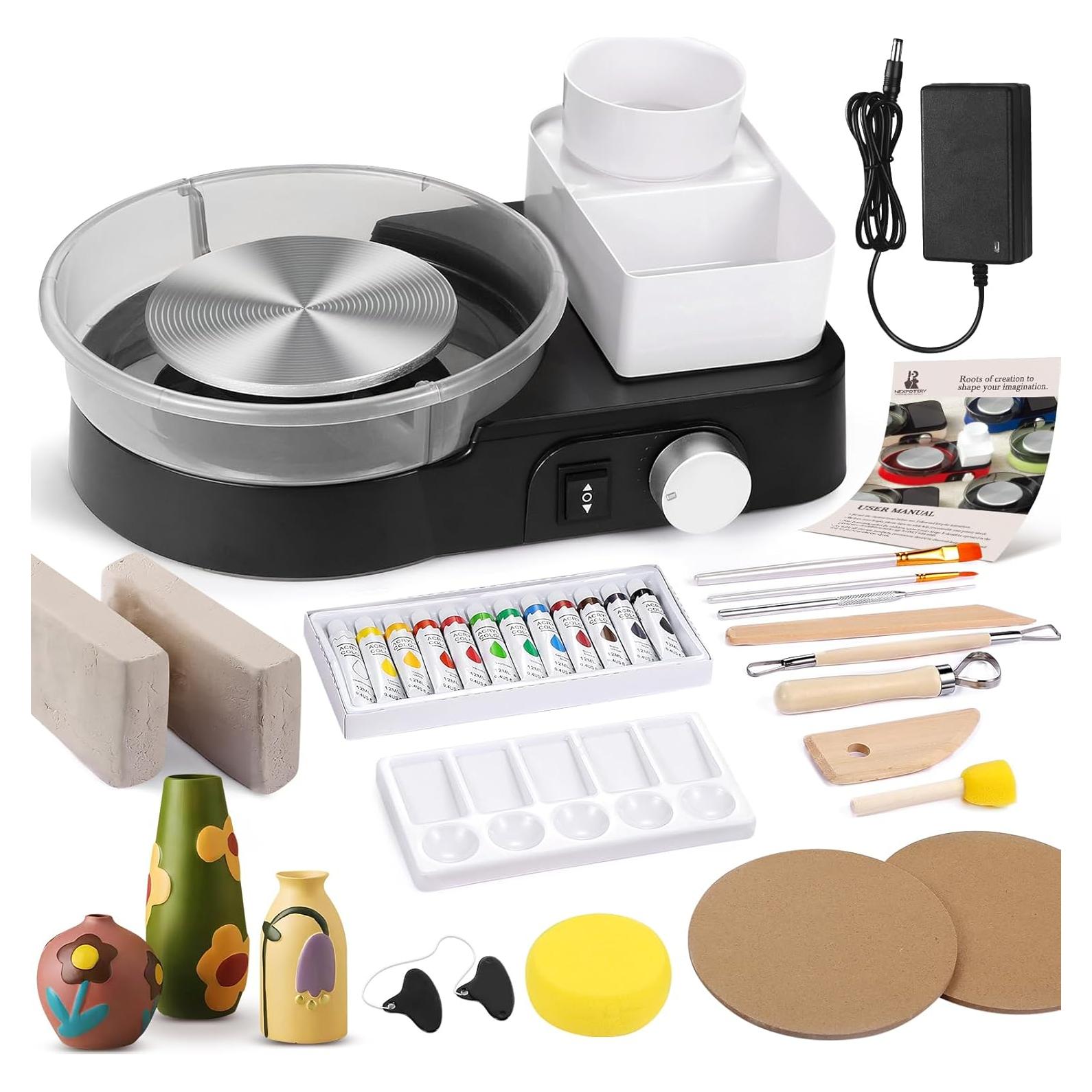 Torno de Alfarería Insnug Mini con 6" Plato y Kit Completo