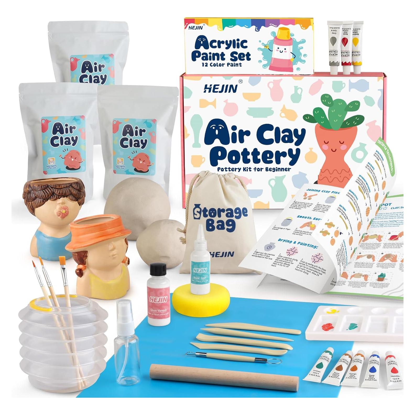 Kit de Cerámica HEJIN para Principiantes 1.5Kg con Herramientas