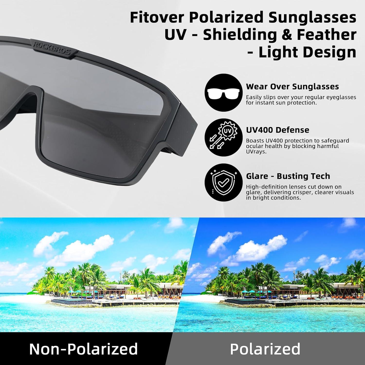 Gafas de sol ROCKBROS polarizadas para uso sobre gafas