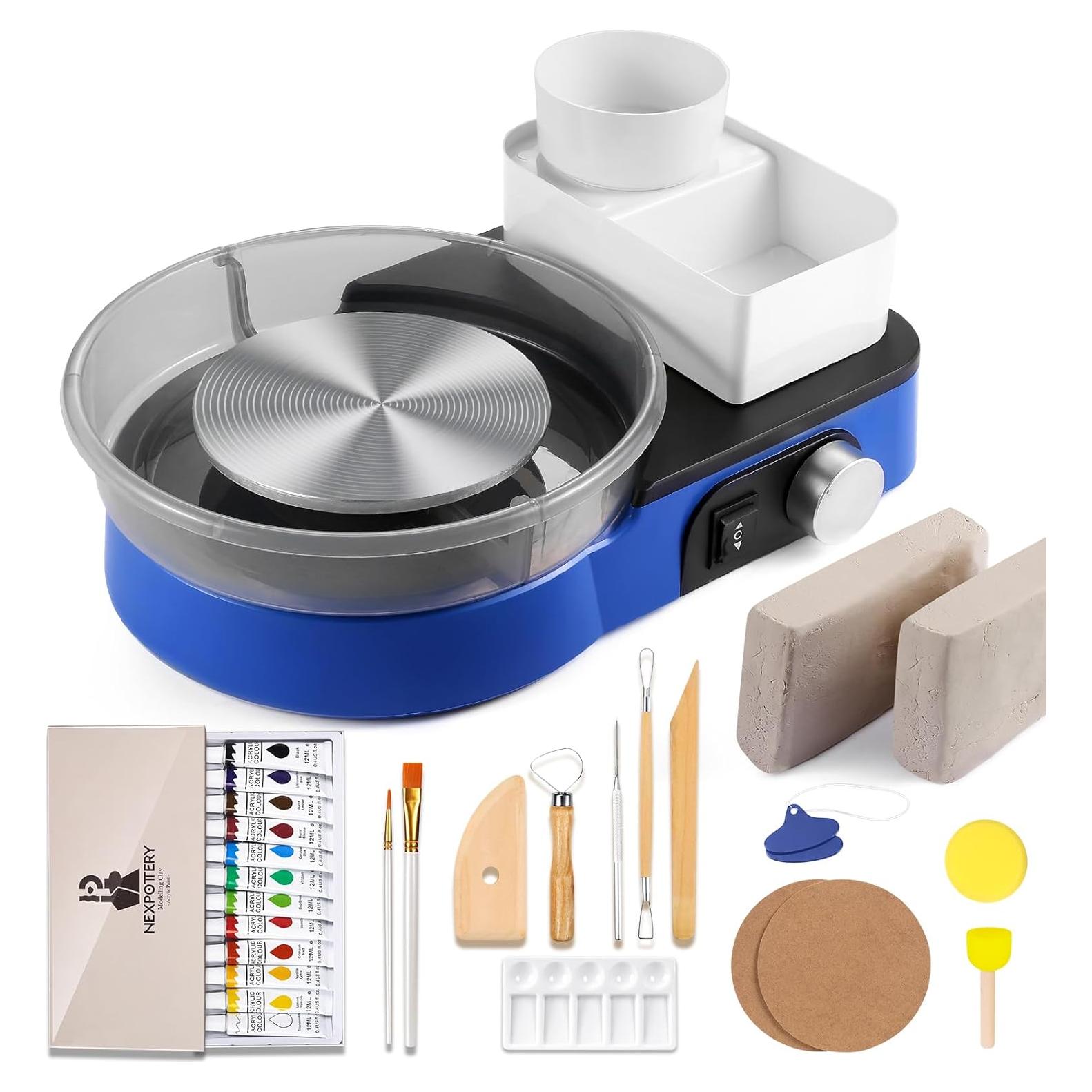 Torno de Alfarería Catcrafter para Niños - Set Completo Azul