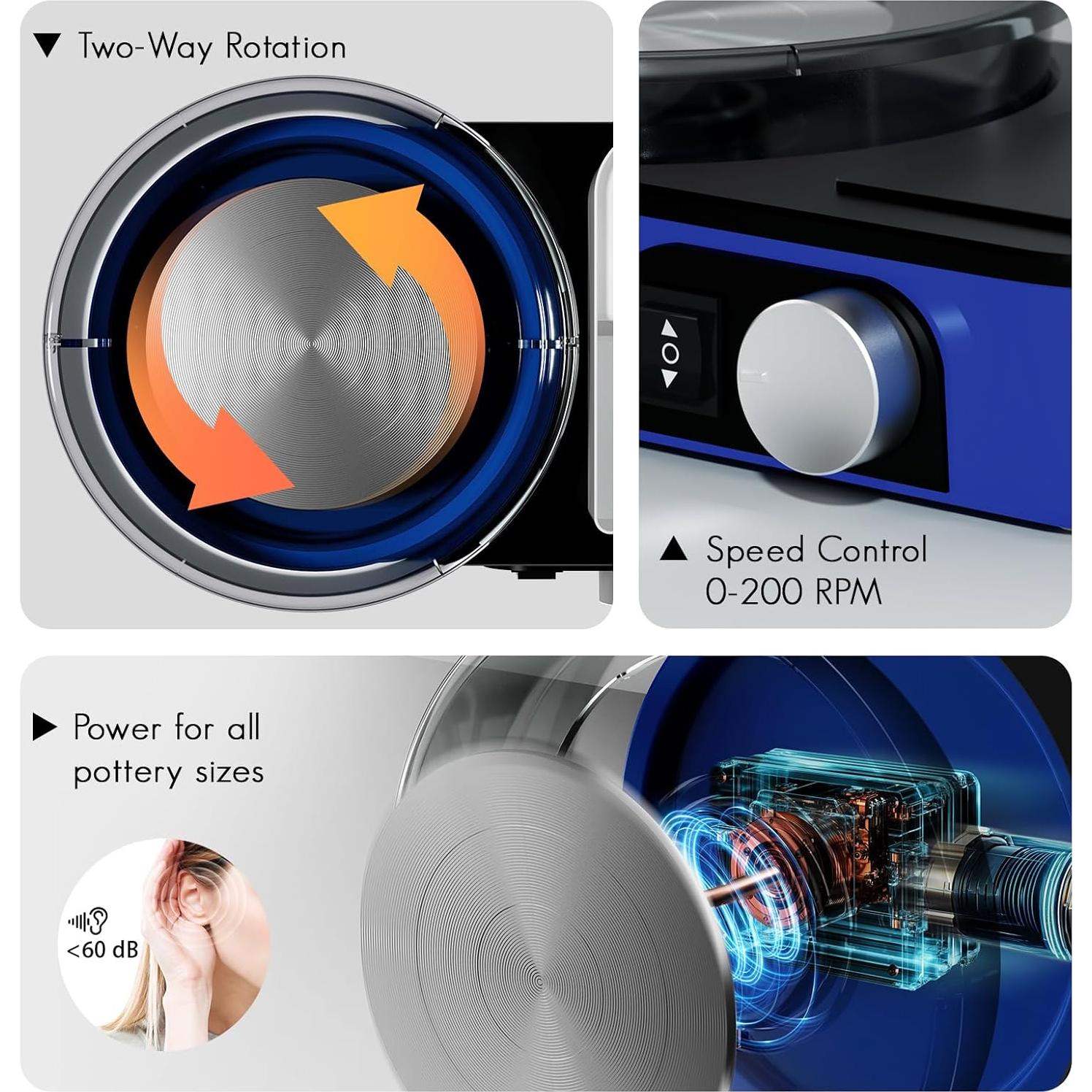 Torno de Alfarería Catcrafter para Niños - Set Completo Azul