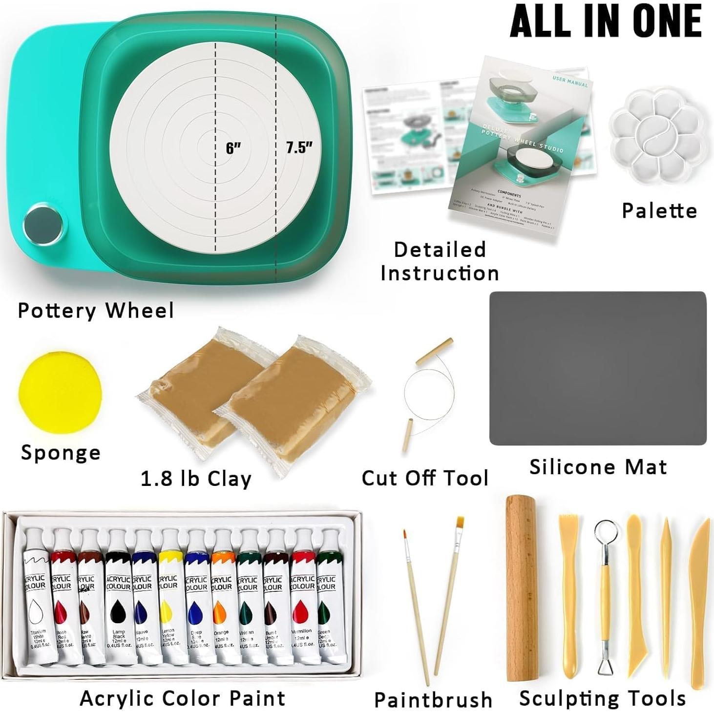 Torno de Alfarería Insnug ISG-841055555 24.89x19.05cm Verde