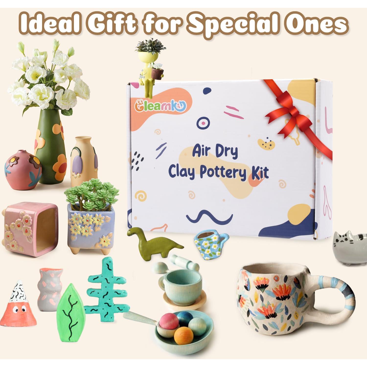 Kit de Cerámica Gleamkid 43 Piezas Arcilla Secada al Aire