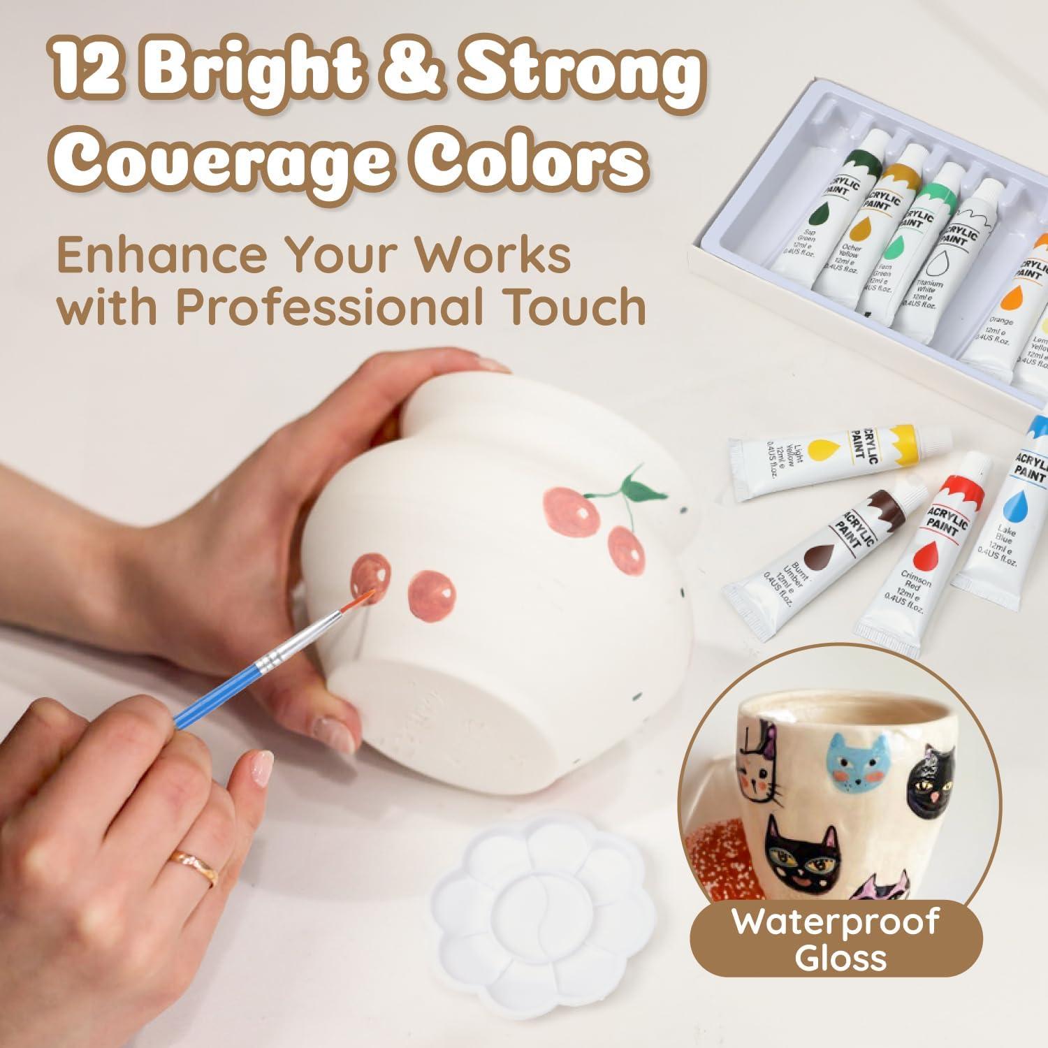 Kit de Cerámica Gleamkid 43 Piezas Arcilla Secada al Aire