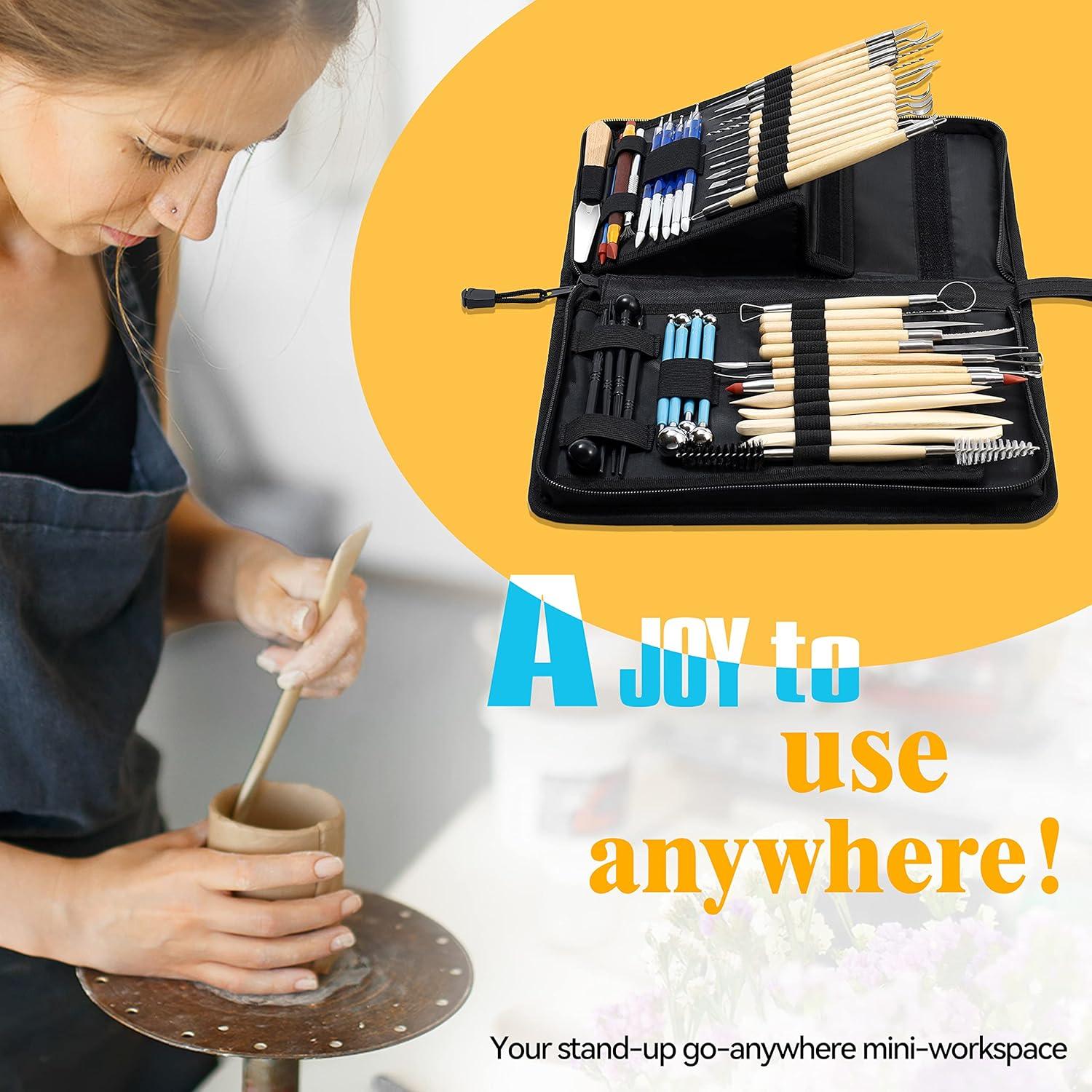 Juego de Herramientas de Escultura ISSEVE 43Pcs para Cerámica