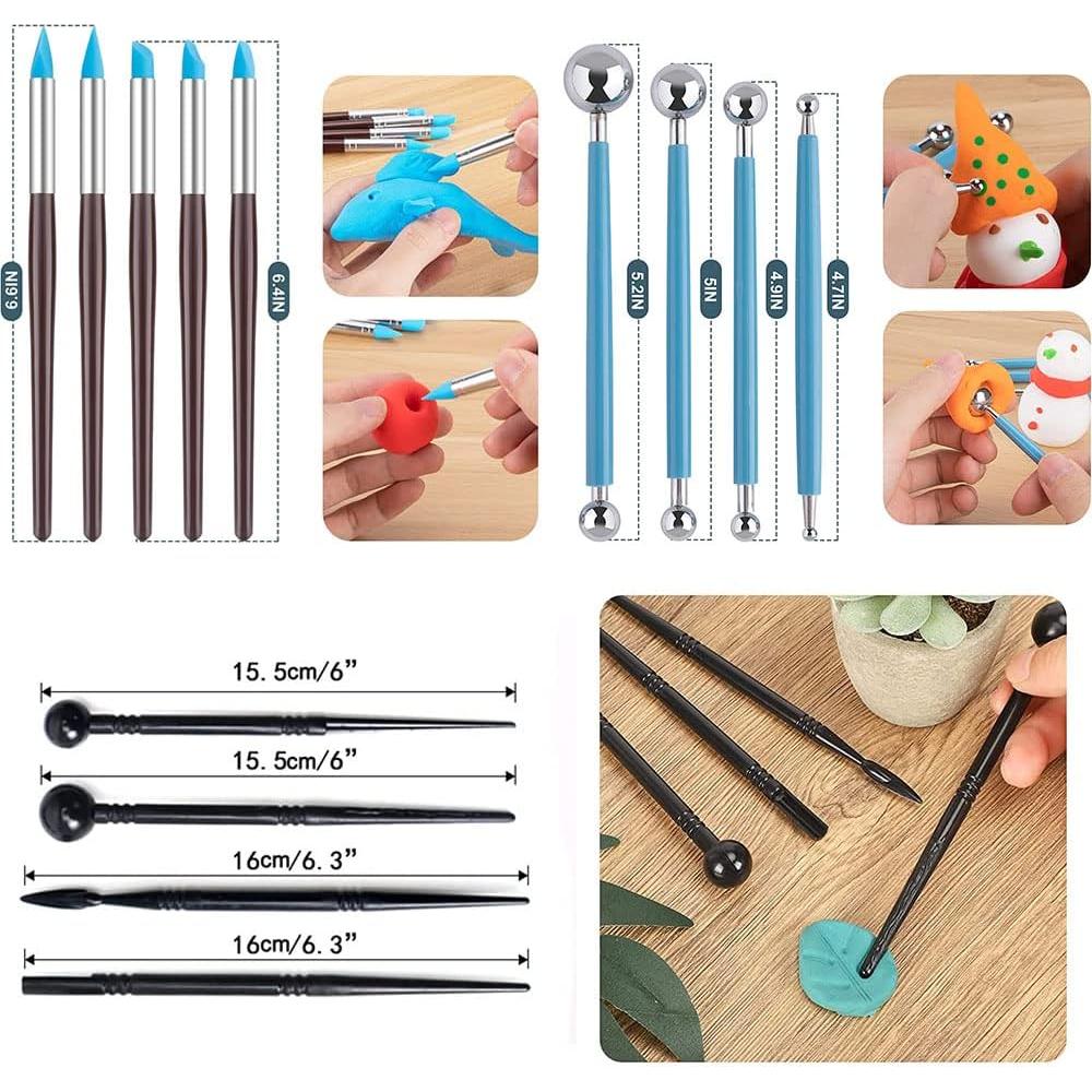 Juego de Herramientas de Arcilla 40PCS WALTERT Kit Cerámica