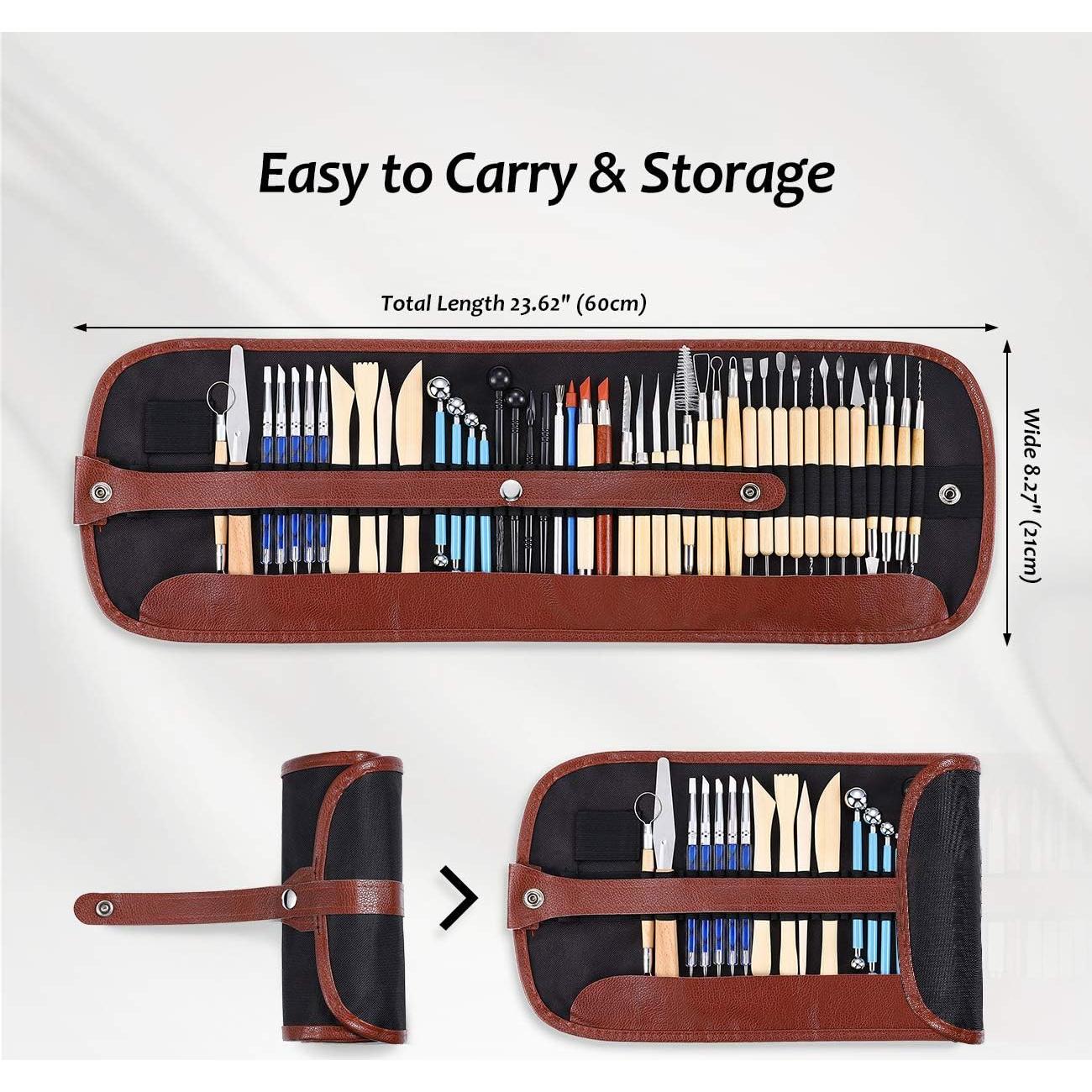 Juego de Herramientas de Escultura ISSEVE 43Pcs para Cerámica