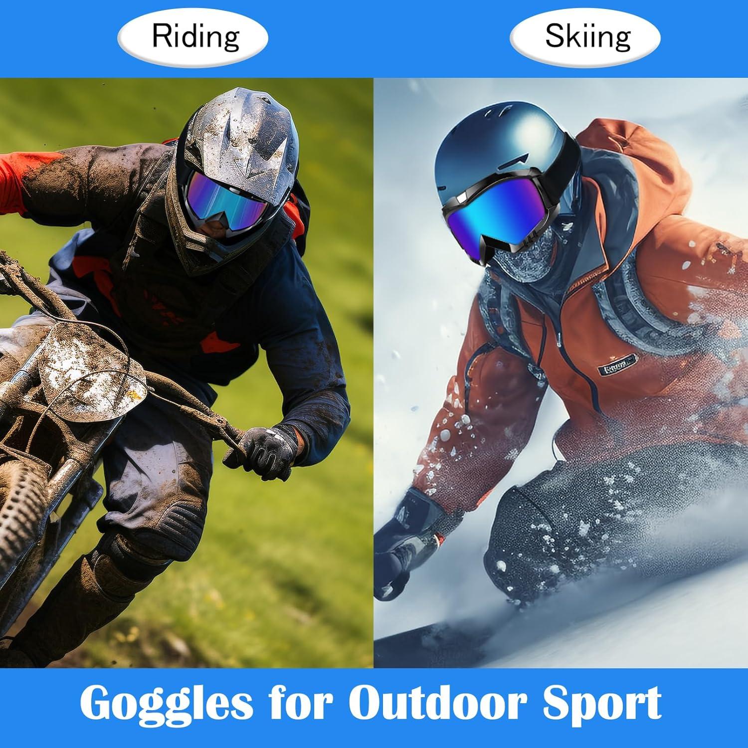 Gafas de Motocross LAMAGE Anti Niebla UV400 2-Pack