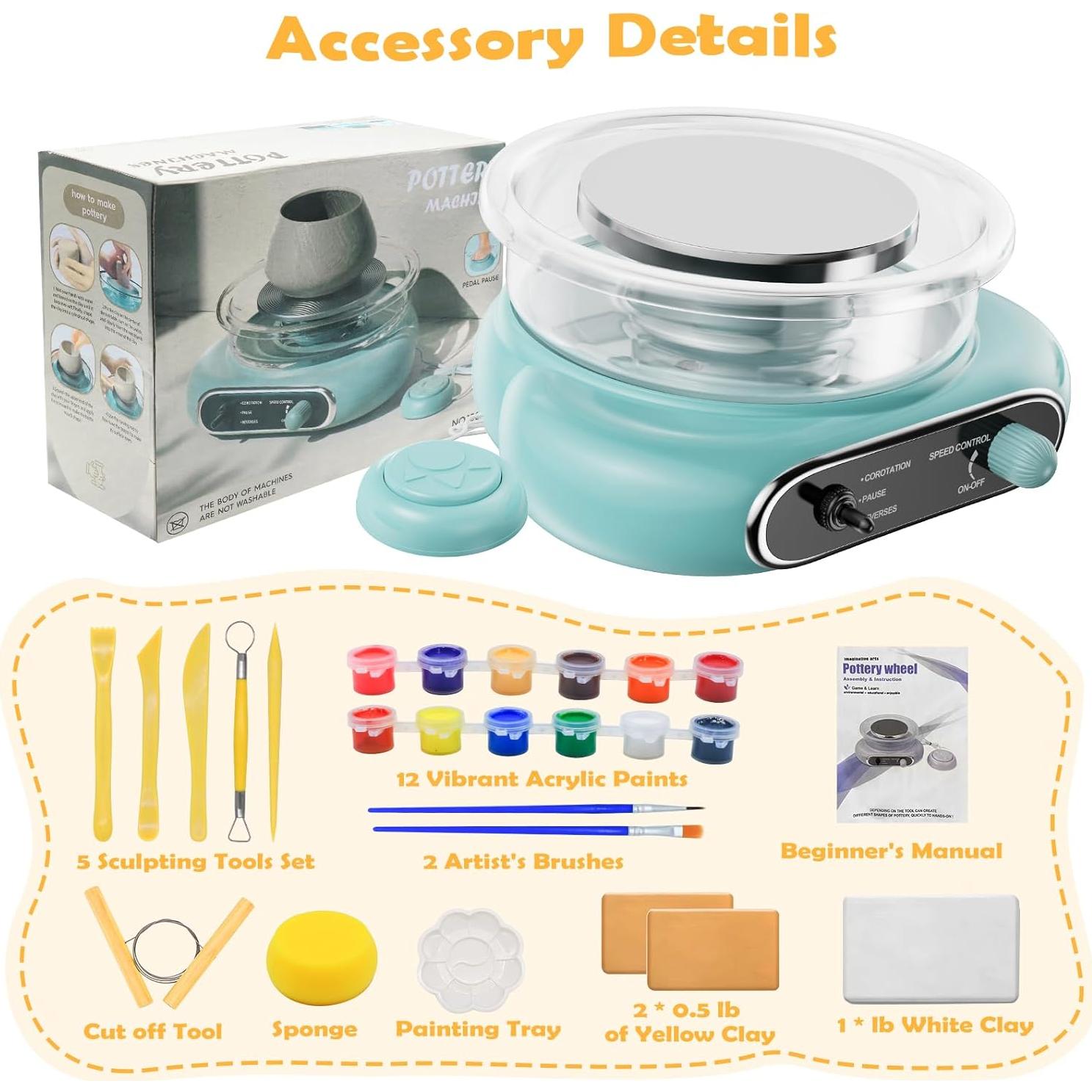 Torno de Alfarería Sockenear D2031 para Niños - Kit Completo