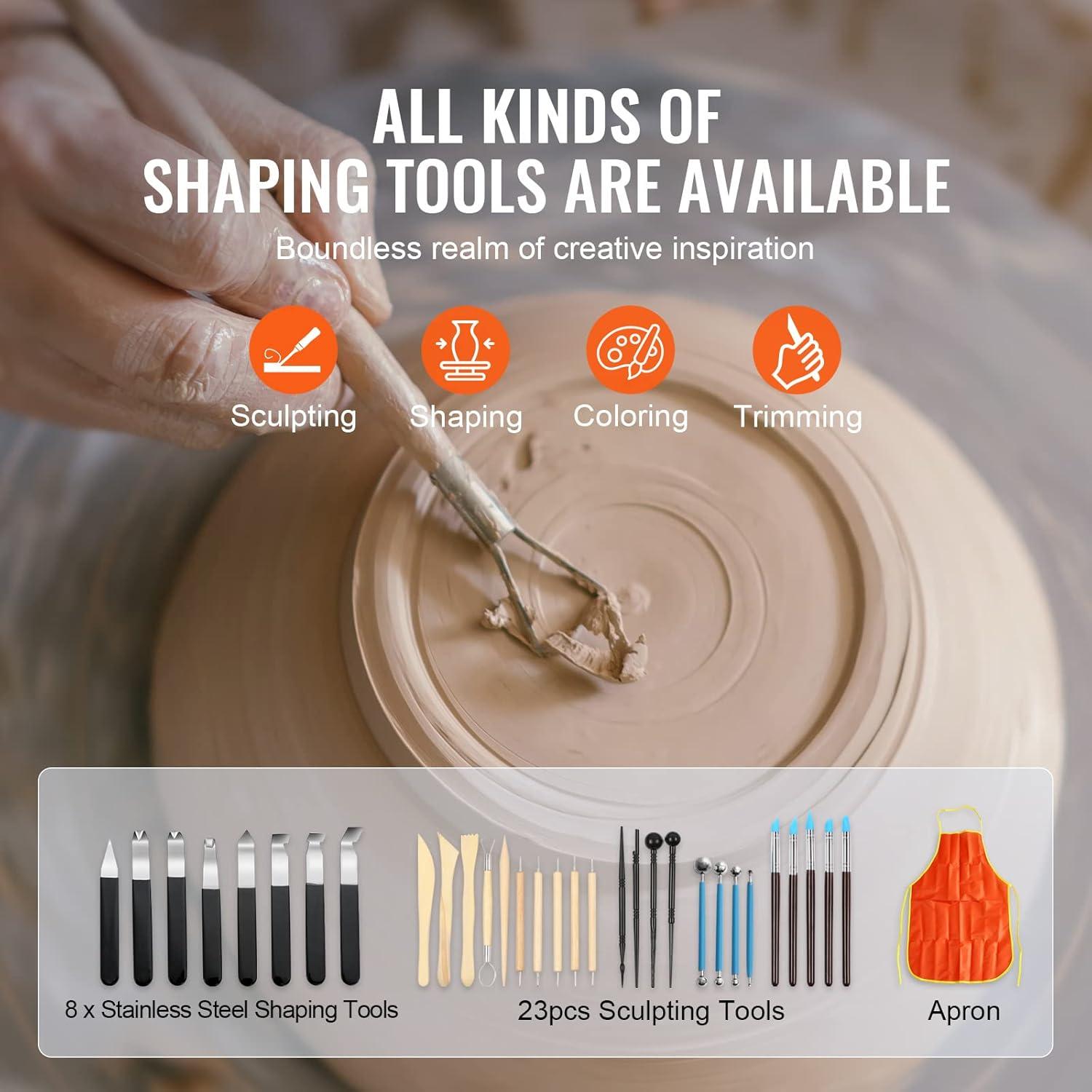 Rueda de Alfarería VEVOR 450W 28cm Velocidad Ajustable