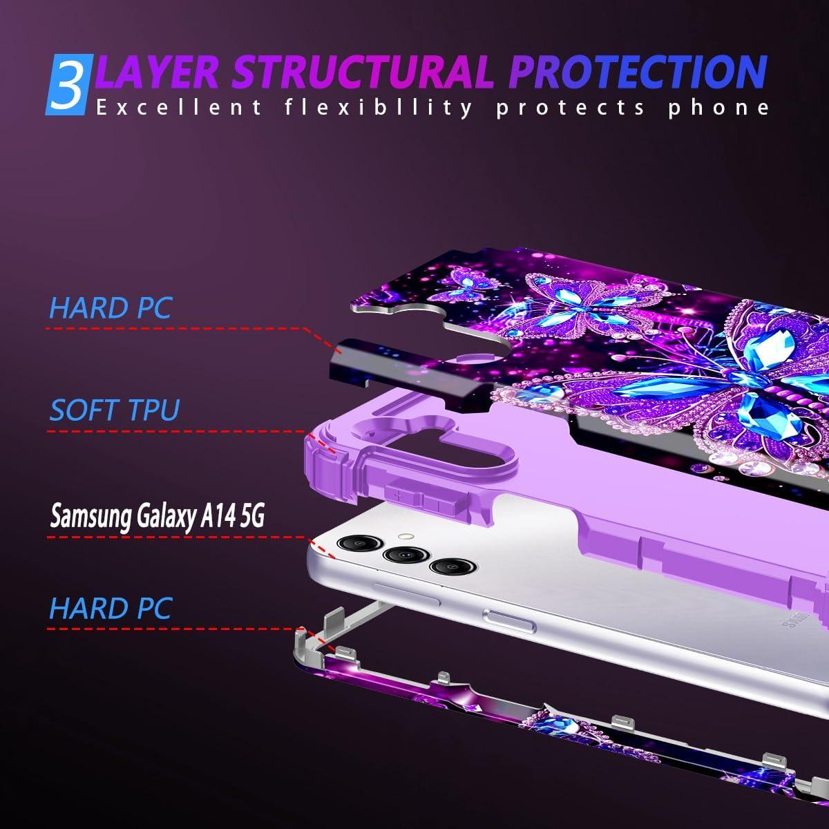 Funda Miqala para Galaxy A14 5G 6.6" Brilla en Oscuridad