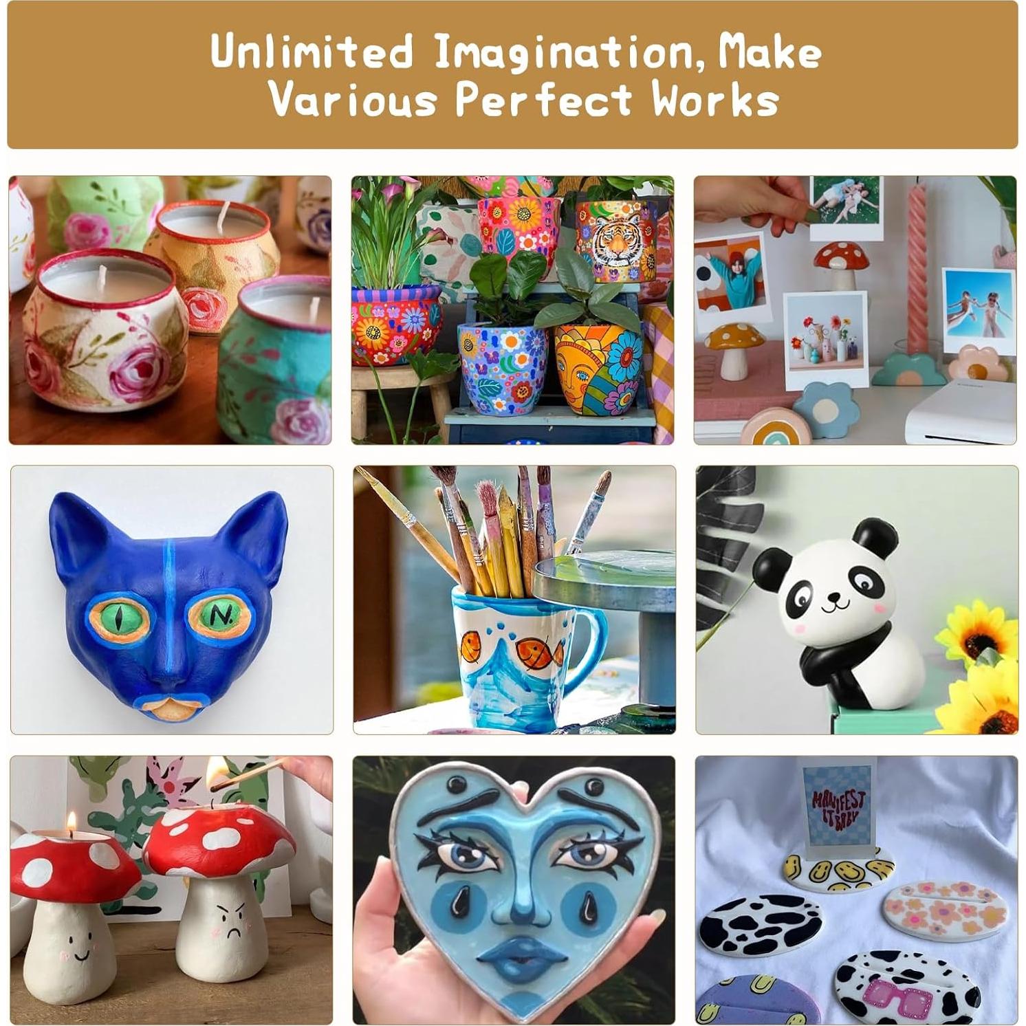 Kit de Arcilla Secada al Aire HAWERSI 66 Piezas para Adultos